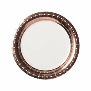 Plates, Bowls & Trays |   Paper Plate 23Cm Pk10 Rose Gold Party Supplies Plates, Bowls & Trays