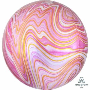 Bubble Balloons & Orbs |   Orbz Xl Pink Marblez G20 Balloons Bubble Balloons & Orbs