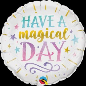 Foil Balloons |   18" Round Foil Have A Magical Day Balloons Foil Balloons