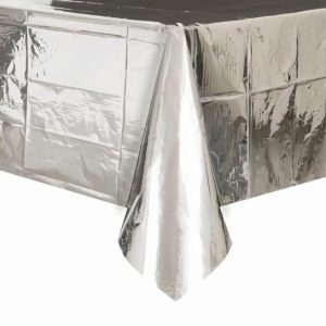 Table Covers |   Silver Plastic Tablecover Party Supplies Table Covers