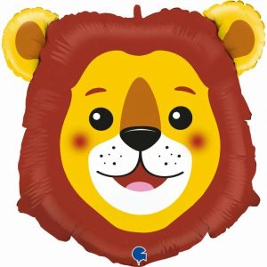 Foil Balloons |   29" Lion Head Shape Balloons Foil Balloons