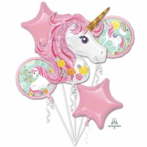 Foil Balloons |   Bouquet Magical Unicorn P75 Balloon Bouquets Balloon Bouquets