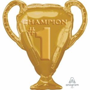 Foil Balloons |   Champion Trophy 63Cm X 71Cm (25" X 28") Foil Balloon Balloons Foil Balloons