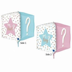 Foil Balloons |   Globe 4D Gender Reveal 15" Balloons Foil Balloons