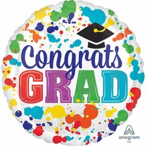 Milestone Balloons |   Jumbo Hx Congrats Grad Paint Splotch Balloons Foil Balloons