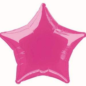 Foil Balloons |   Hot Pink Star 50Cm (20") Foil Balloon – Non Inflated Balloons Foil Balloons