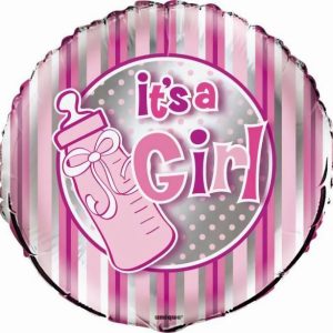 Foil Balloons |   It’s A Girl Bottle 45Cm (18") Foil Balloon – Non Inflated Balloons Foil Balloons