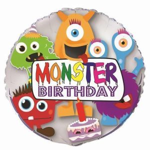 Foil Balloons |   Monster Birthday 45Cm (18") Foil Balloon – Non Inflated Balloons Foil Balloons