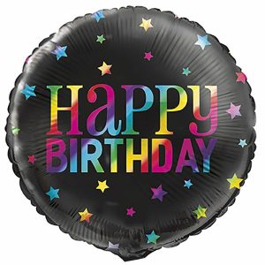 Foil Balloons |   Rainbow Happy Birthday 45Cm (18") Foil Balloon – Non Inflated Balloons Foil Balloons