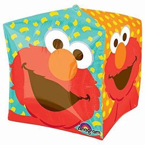 Foil Balloons |   Sesame Street Elmo Cubez Foil Balloon, 15", Multicolored – Non Inflated Balloons Foil Balloons