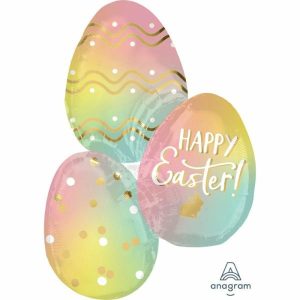 Foil Balloons |   Ss Xl Ombré Easter Eggs Balloons Foil Balloons