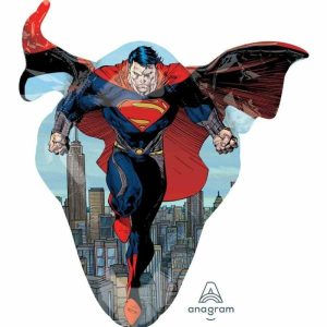 Foil Balloons |   Supershape Superman Man Of Steel P38 Balloons Foil Balloons