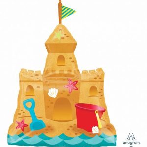 Foil Balloons |   Supershape Xl Sandcastle With Pail & Shovel Balloons Foil Balloons